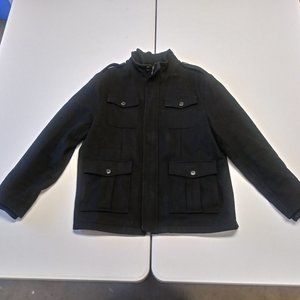 Men's Merona Wool Military Style Peacoat Jacket Overcoat Pea Coat Size XL